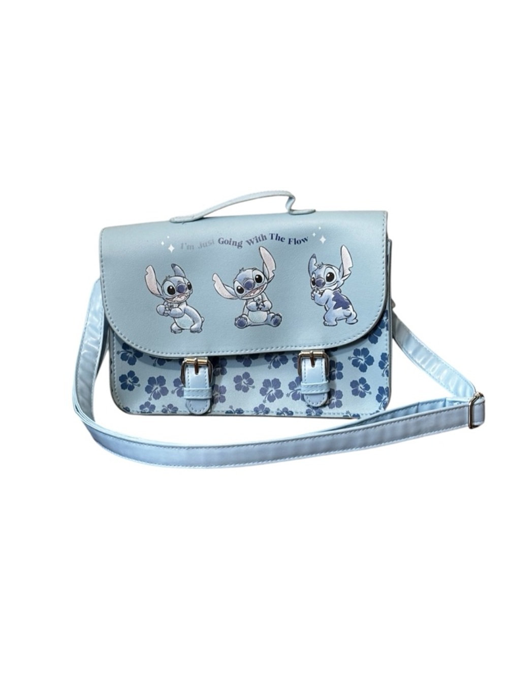 Disney Stitch "Going With The Flow" adjustable strap crossbody bag.